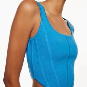 Aritizia Wilfred Natalie tubular line Top Y2K Blue Medium A003334